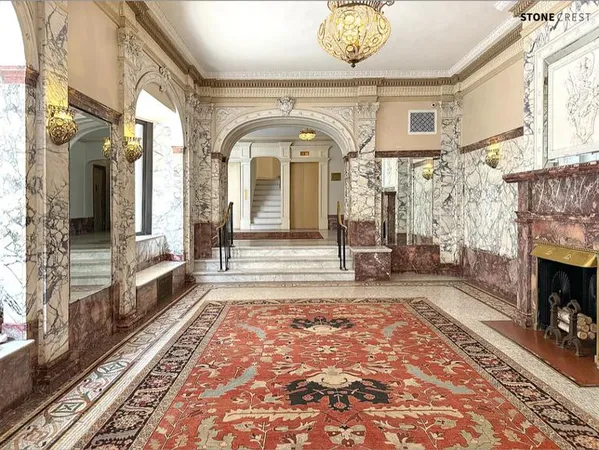 a view of livingroom form hallway