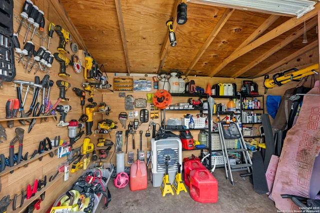 a view of storage and utility room