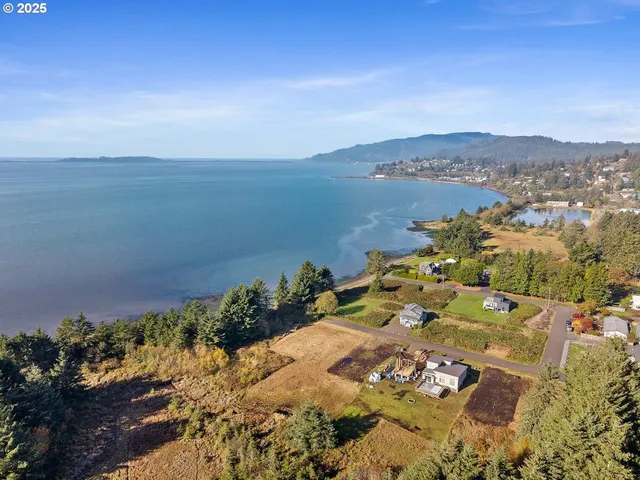 a view of a lake with a mountain in the background