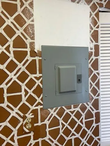 view of a room with a door