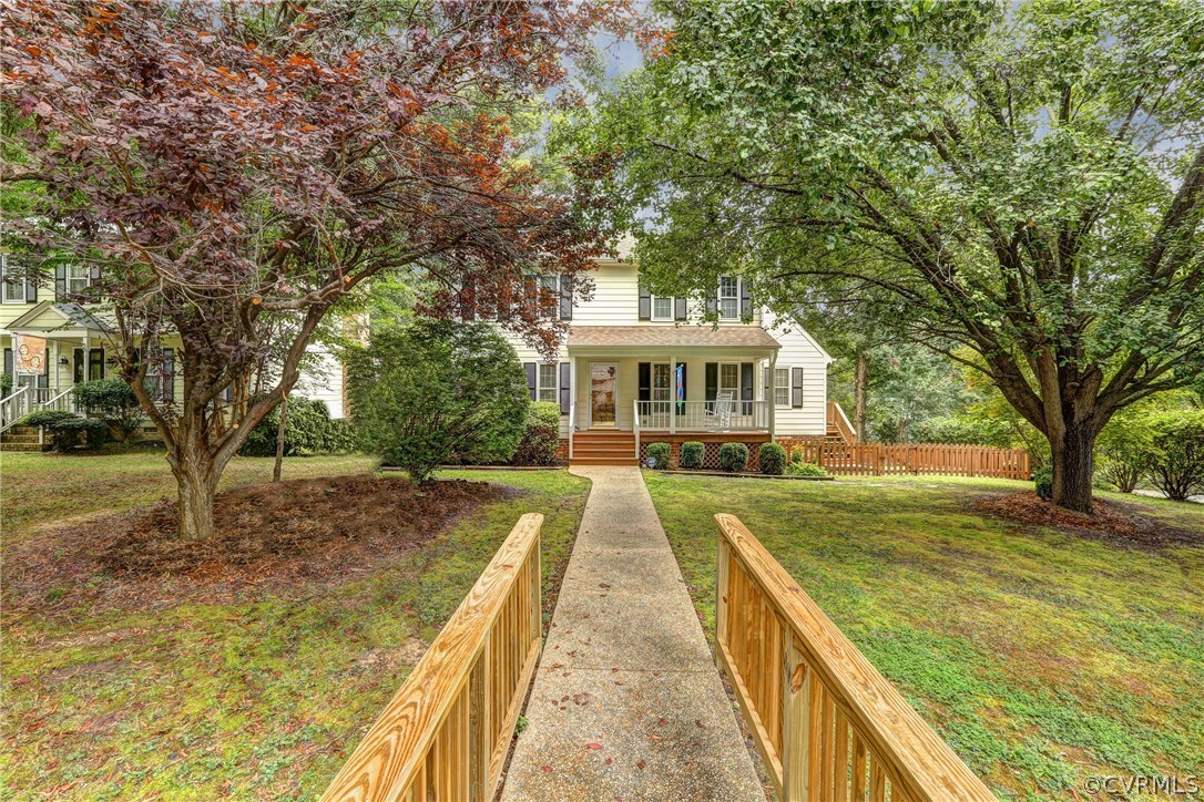 863 Watch Hill Road Midlothian, VA 23114 - Photo 23 of 38 a view of residential houses with yard and swimming pool