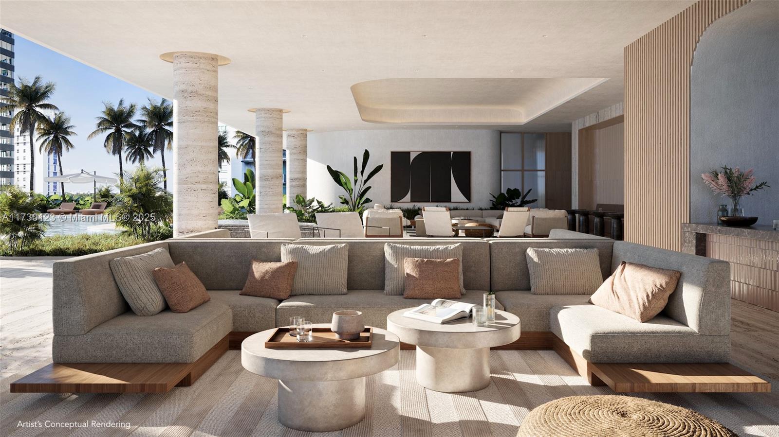 99 Southwest 7th Street, Unit PH3901 Miami, FL 33130 - Photo 23 of 28 a living room with furniture and a large window