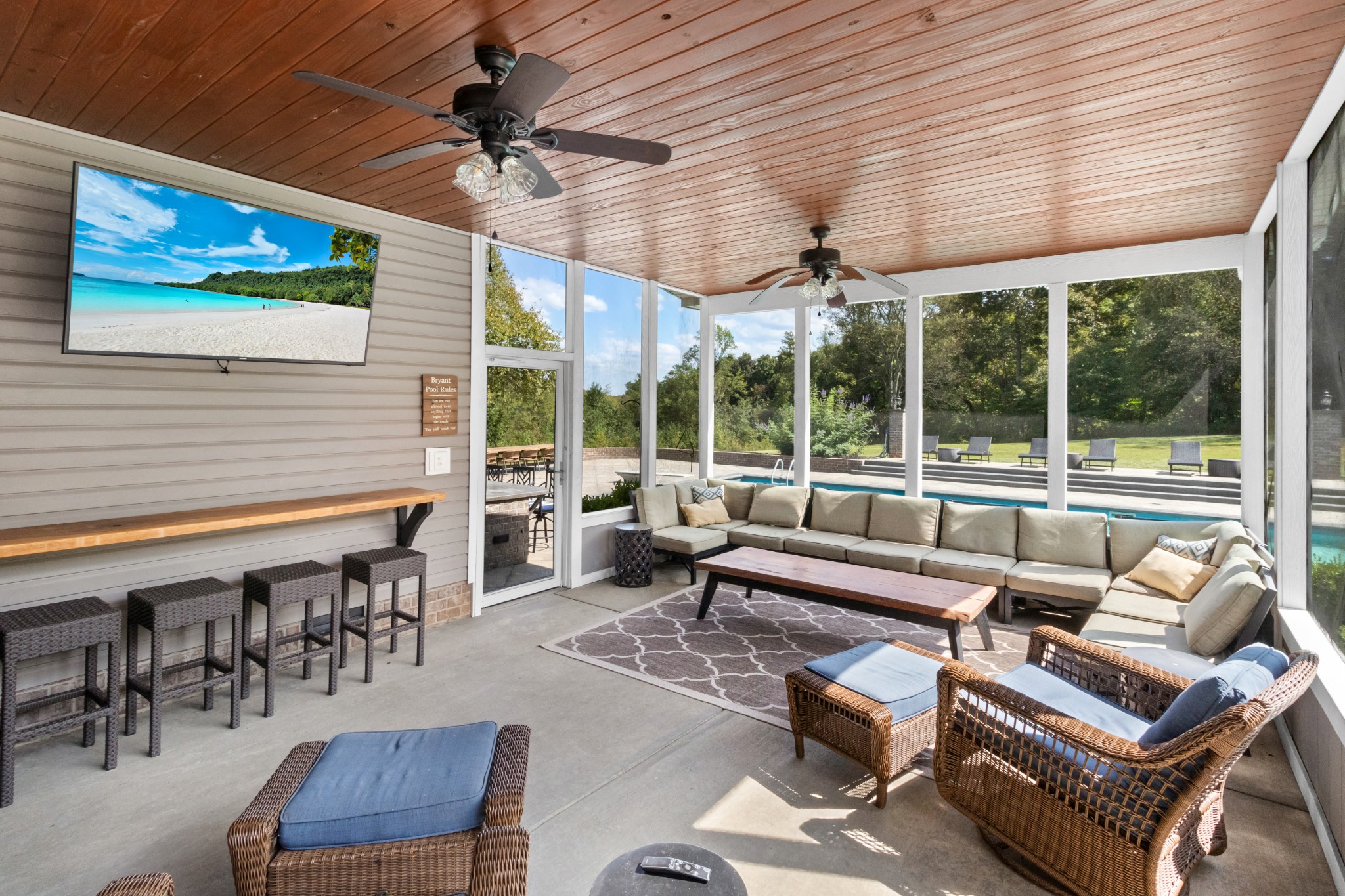 1250 E Road Clarksville, TN 37040 - Photo 42 of 62 Screened in back porch overlooking pool