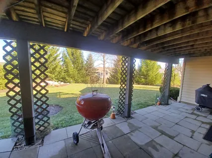 a view of a house with a patio