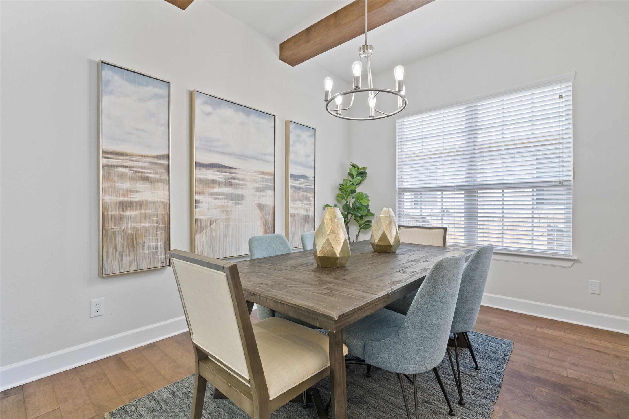 3020 Columbus Loop Round Rock, TX 78665 - Photo 8 of 40 Dining space with beamed ceiling,