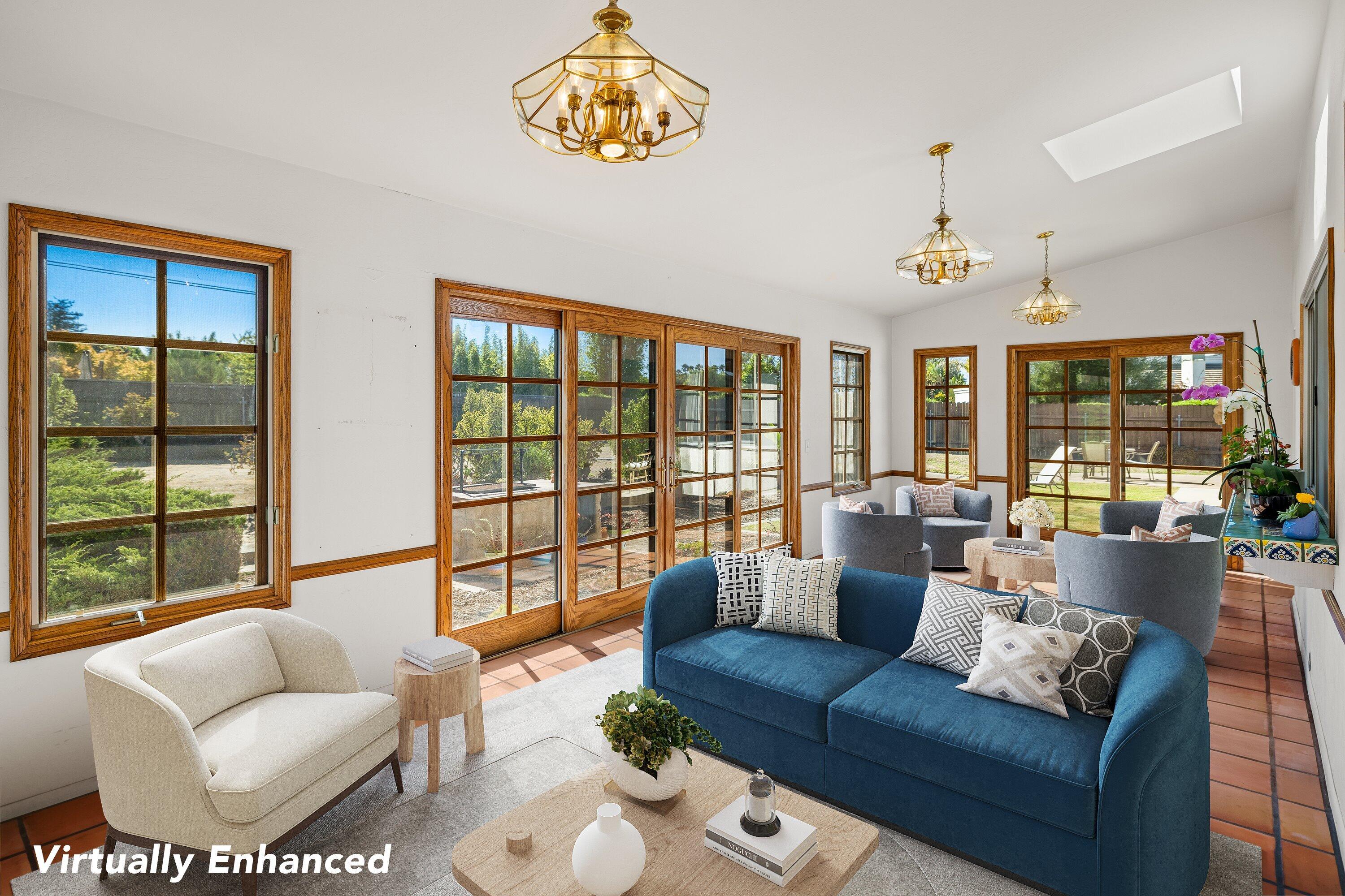 5187 Via Valverde Santa Barbara, CA 93111 - Photo 13 of 34 a living room with furniture and a large window