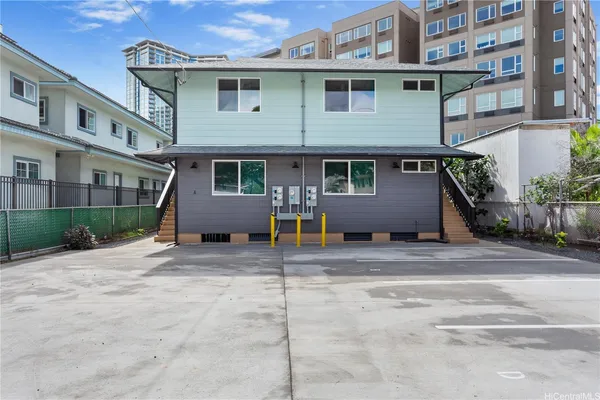 a view of a house with a patio