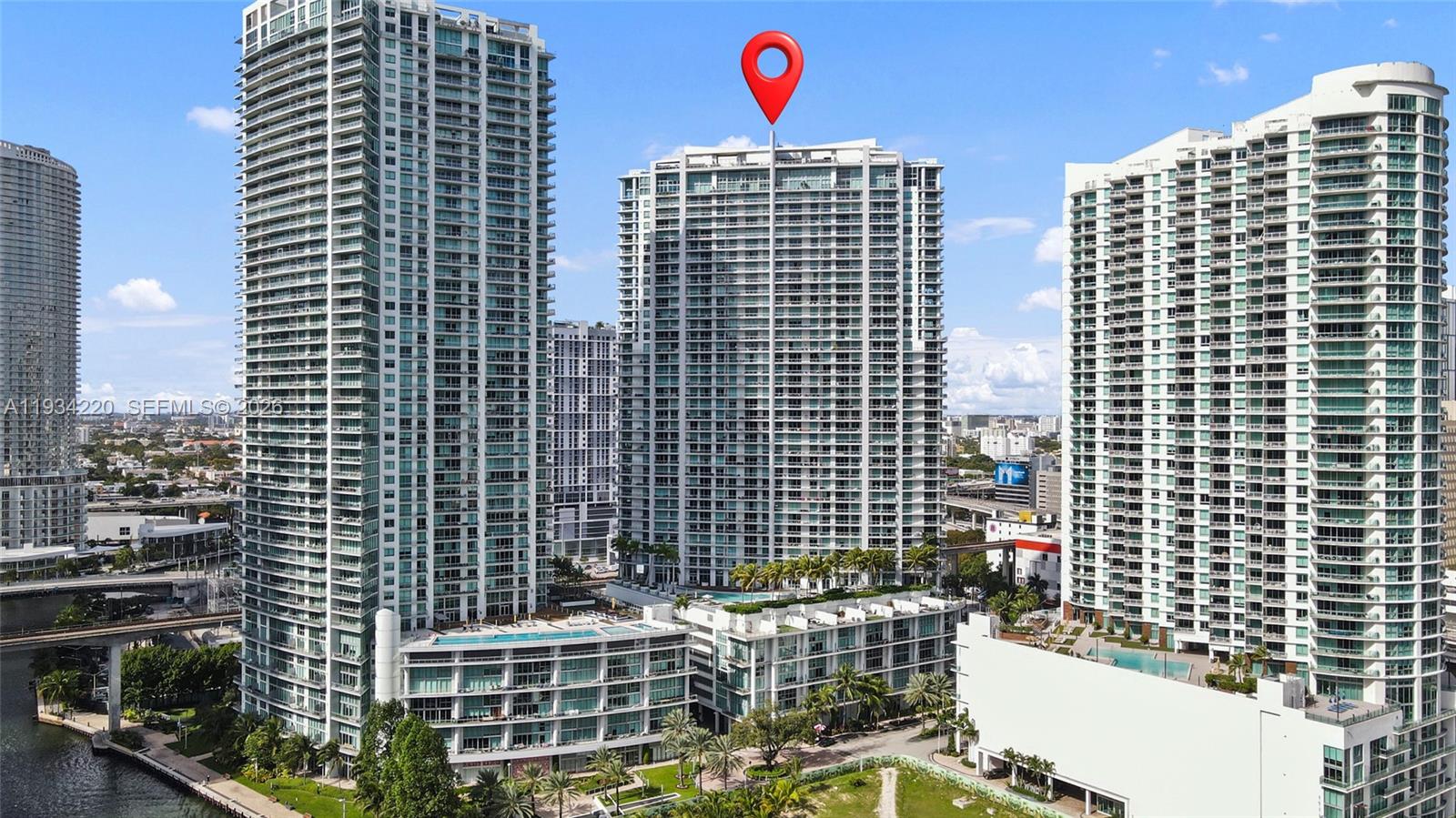 90 Southwest 3rd Street, Unit 2109 Miami, FL 33130 - Photo 3 of 31 a view of a city with tall buildings