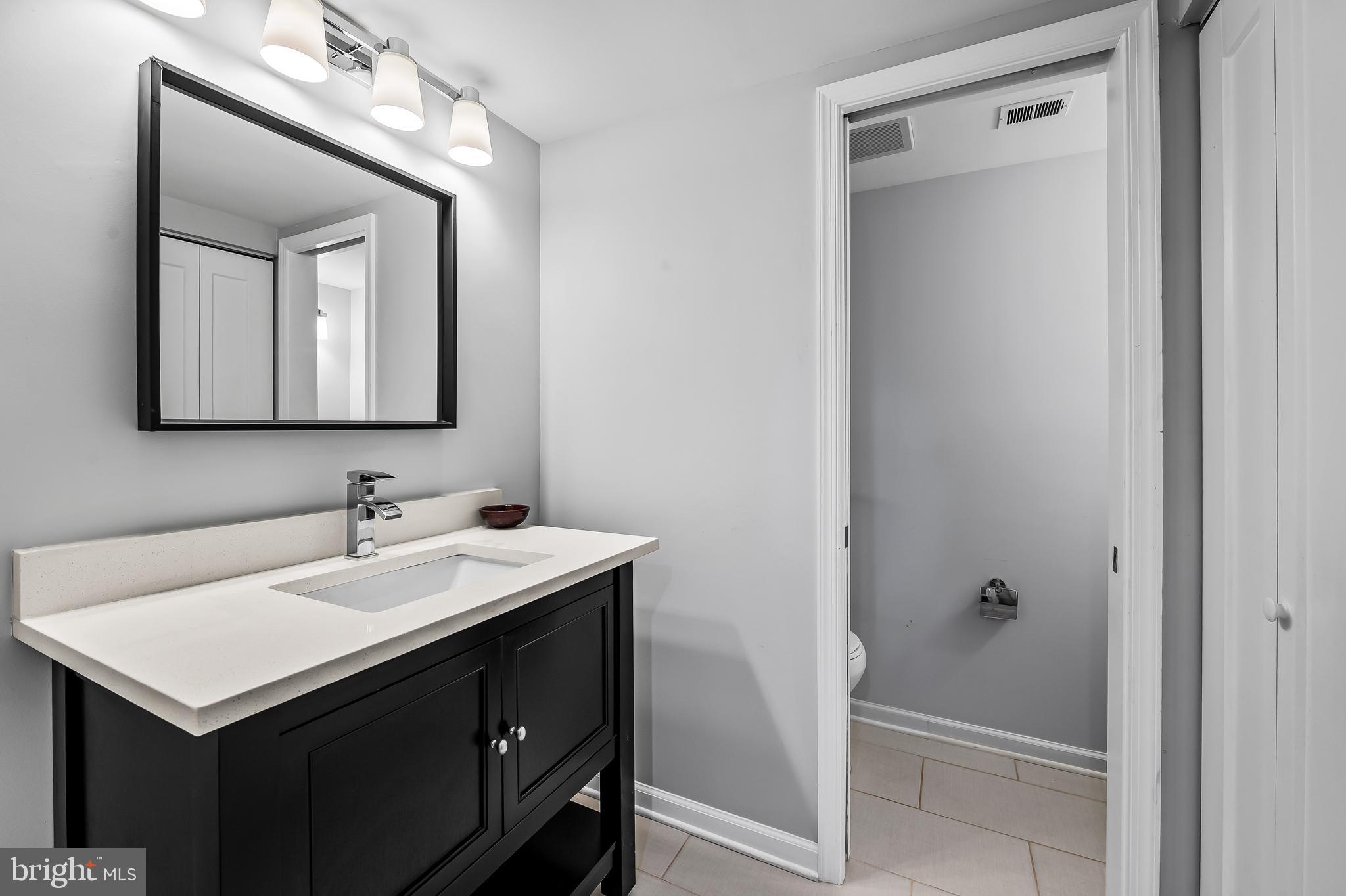 1040 Deer Ridge Drive, Unit 200 Baltimore, MD 21210 - Photo 30 of 38 a bathroom with a sink and a mirror