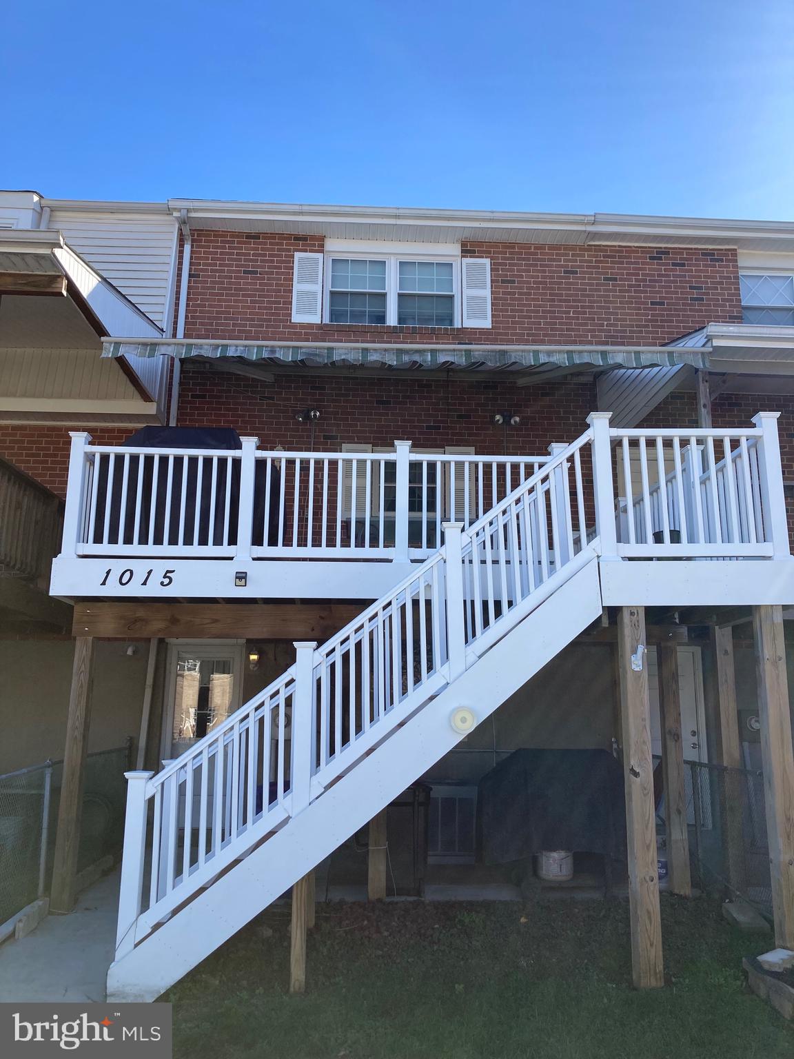 1015 Stormont Circle Halethorpe, MD 21227 - Photo 38 of 43 Rear Deck with Awning