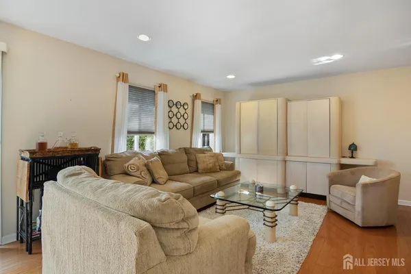 a living room with furniture and a couch