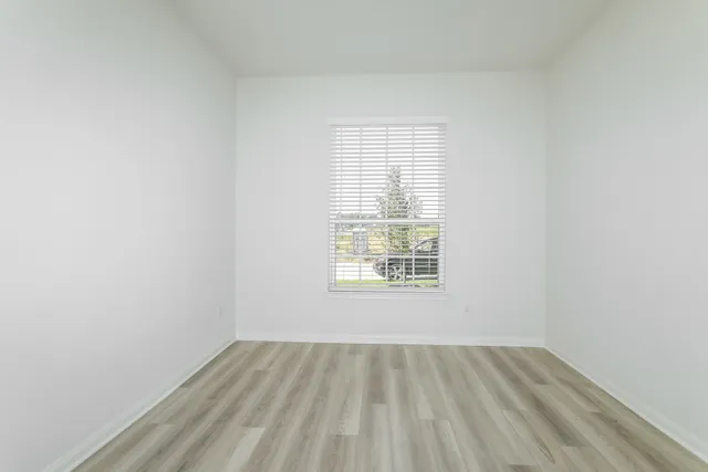 an empty room with a window