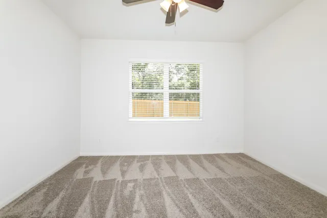 an empty room with a window