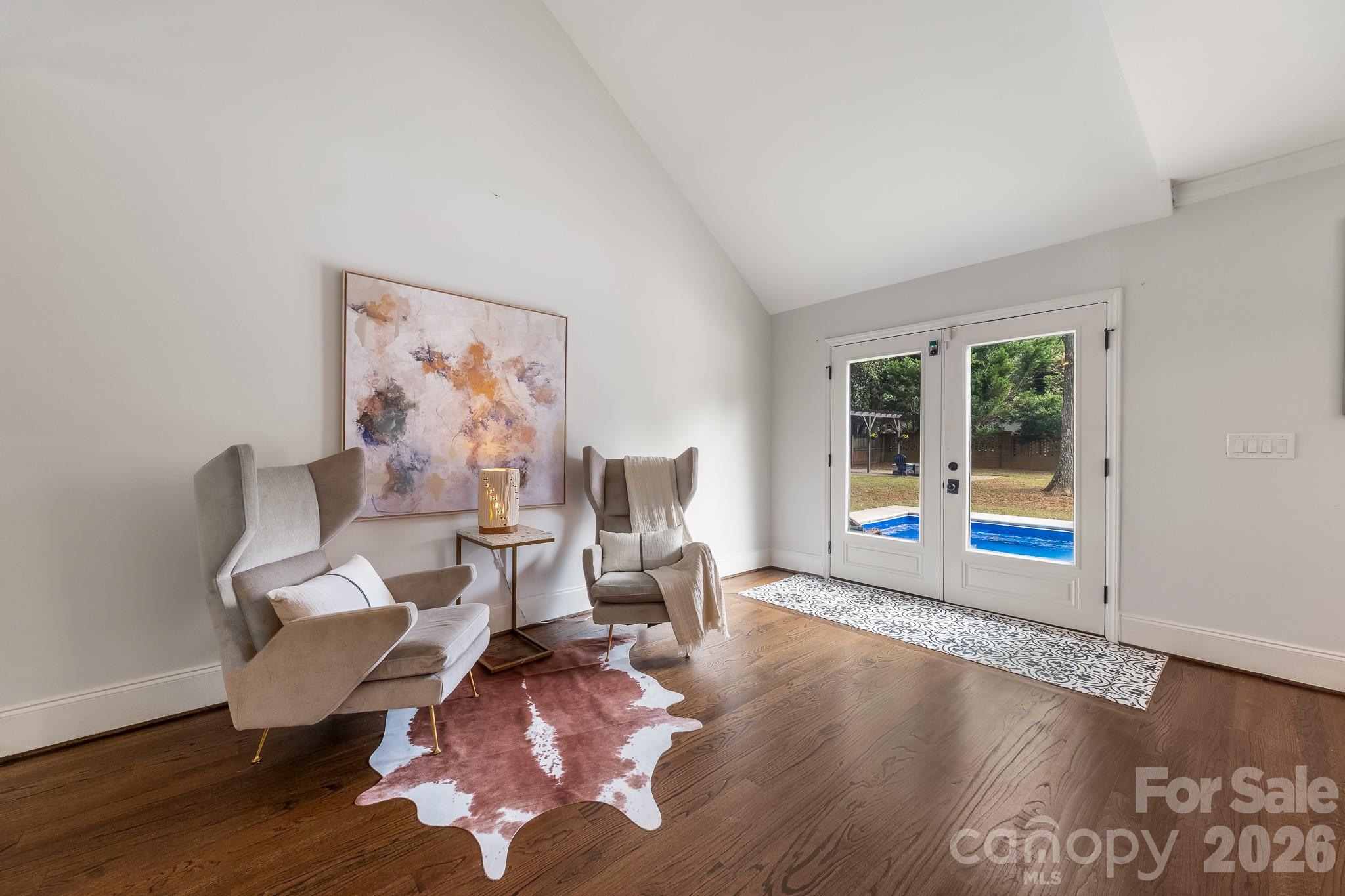 1121 South Wendover Road Charlotte, NC 28211 - Photo 21 of 48 a living room with furniture and wooden floor