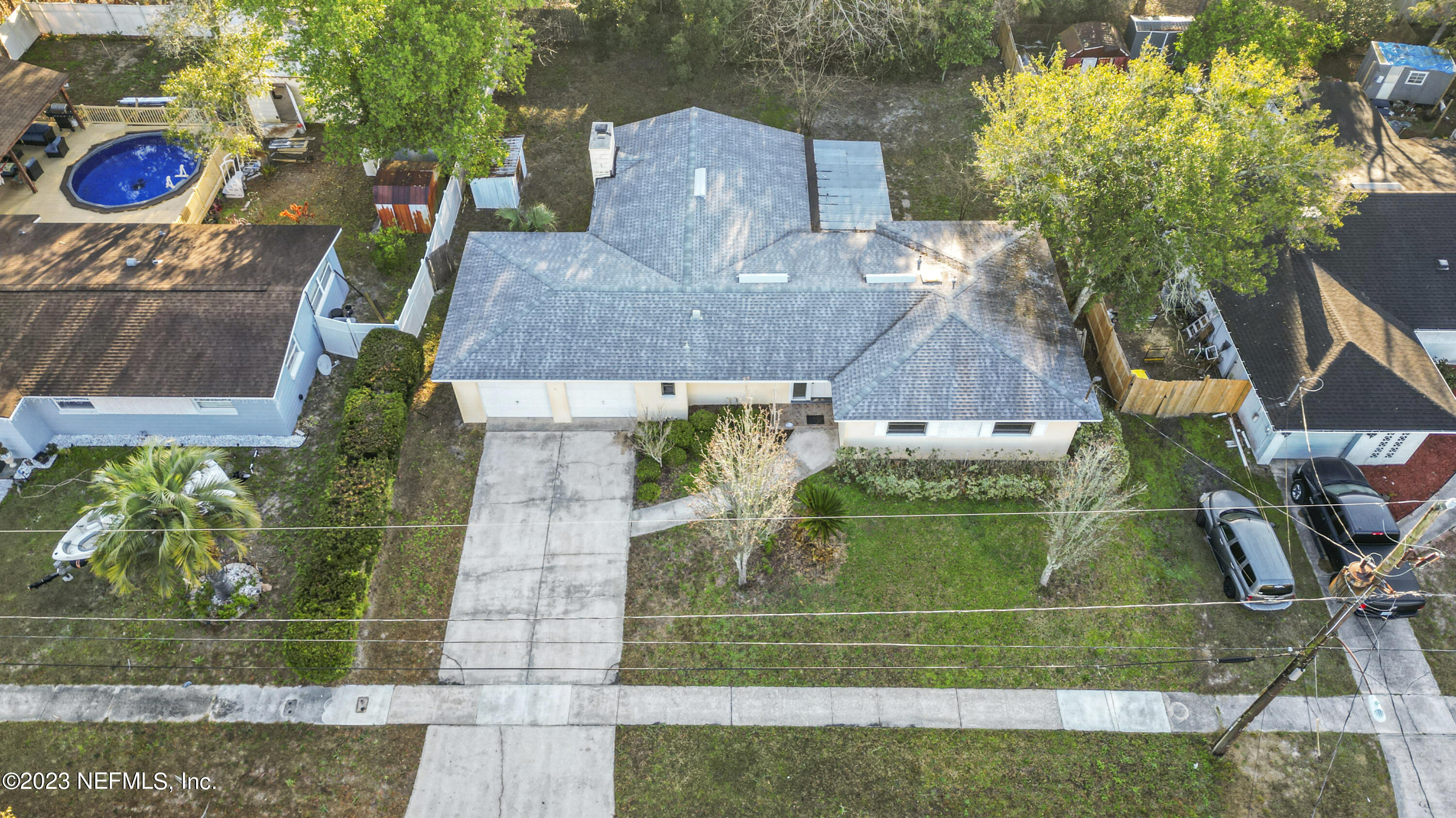 3751 Bess Road Jacksonville, FL 32277 - Photo 36 of 38 an aerial view of residential houses with outdoor space and trees