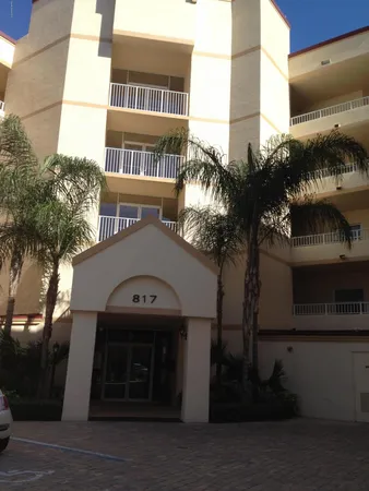 a view of a building with a pathway