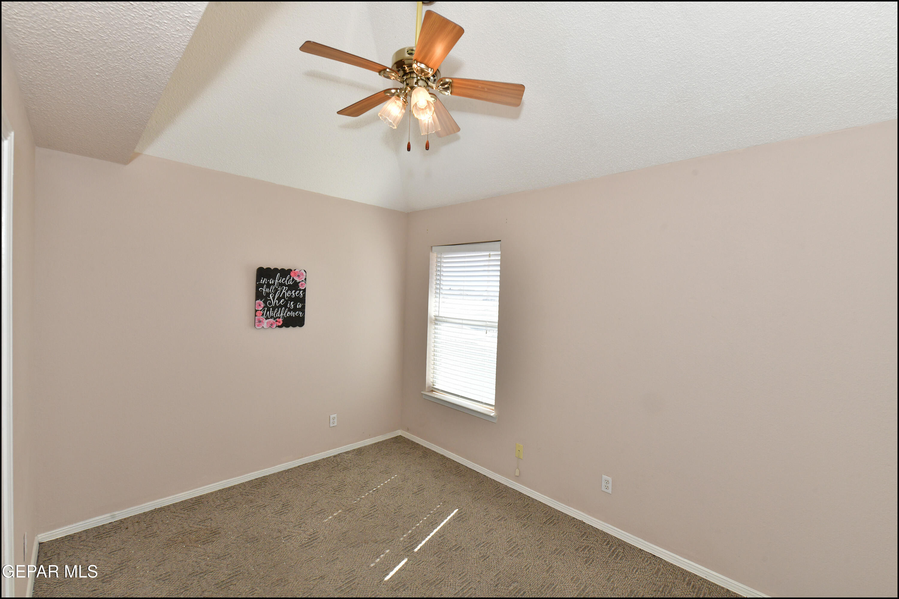 12232 Tierra Rosa Way El Paso, TX 79938 - Photo 22 of 34 an empty room with a window and a ceiling fan