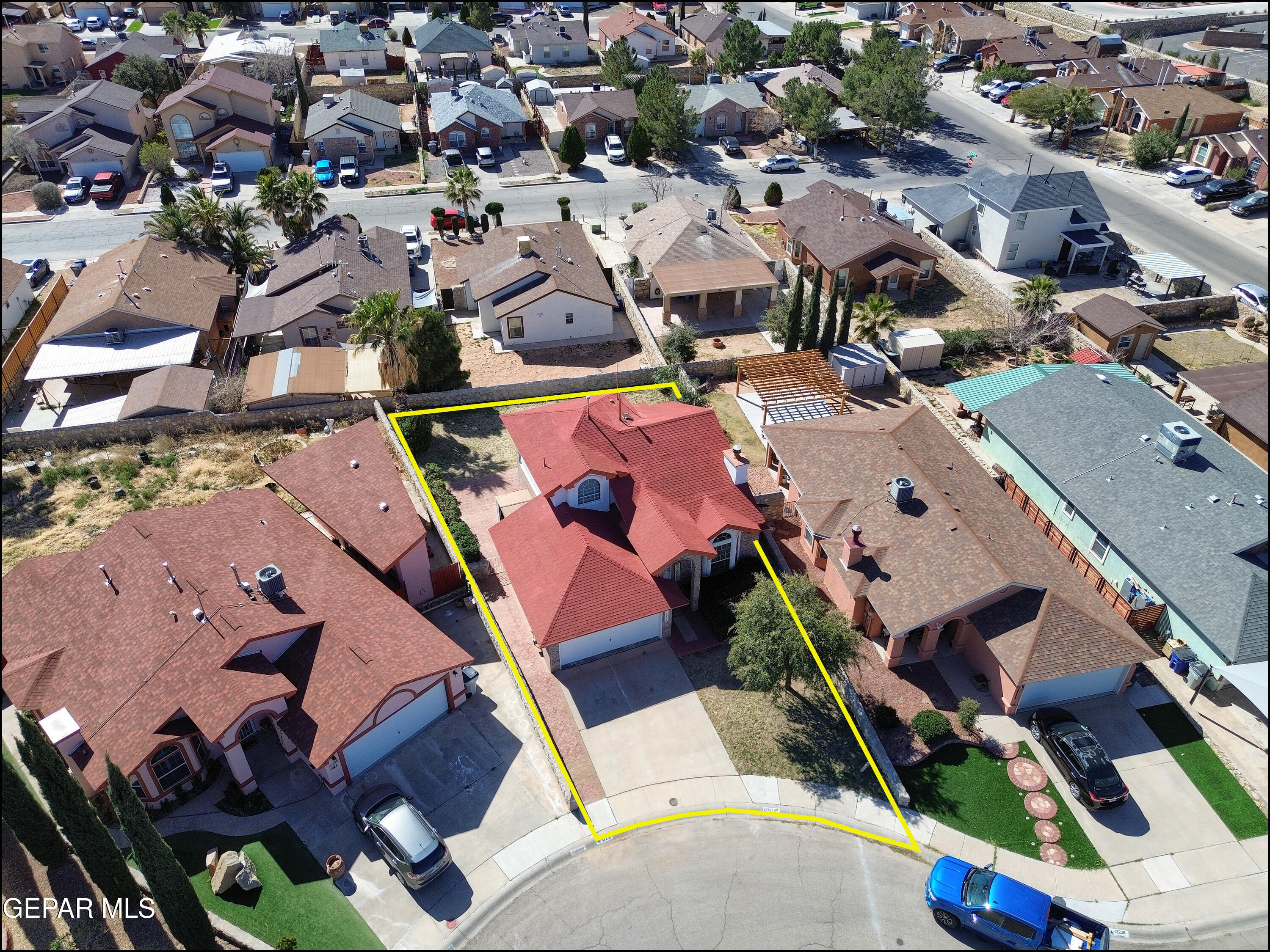 12232 Tierra Rosa Way El Paso, TX 79938 - Photo 32 of 34 an aerial view of residential houses with outdoor space