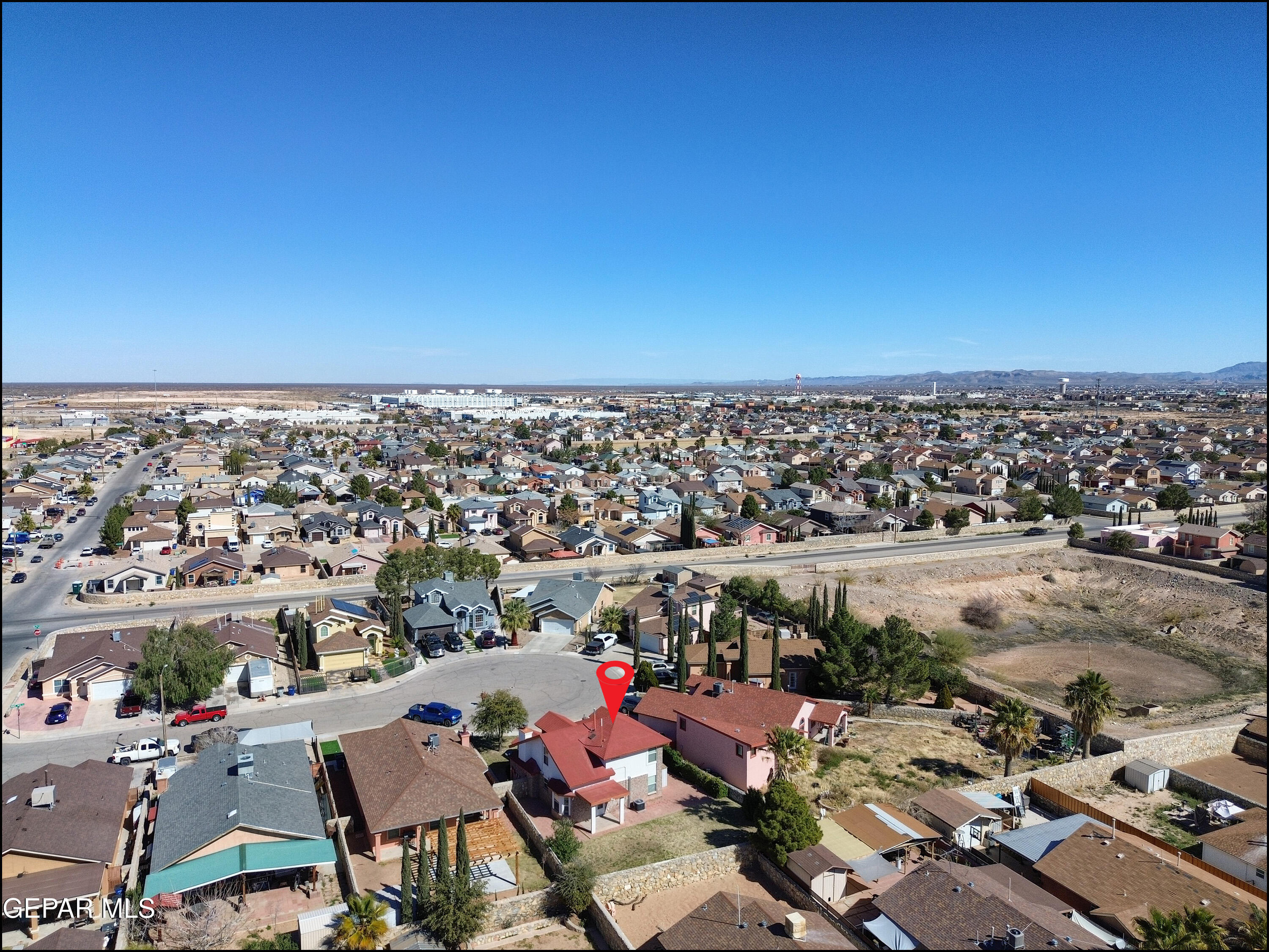 12232 Tierra Rosa Way El Paso, TX 79938 - Photo 33 of 34 an aerial view of a city with lots of residential buildings