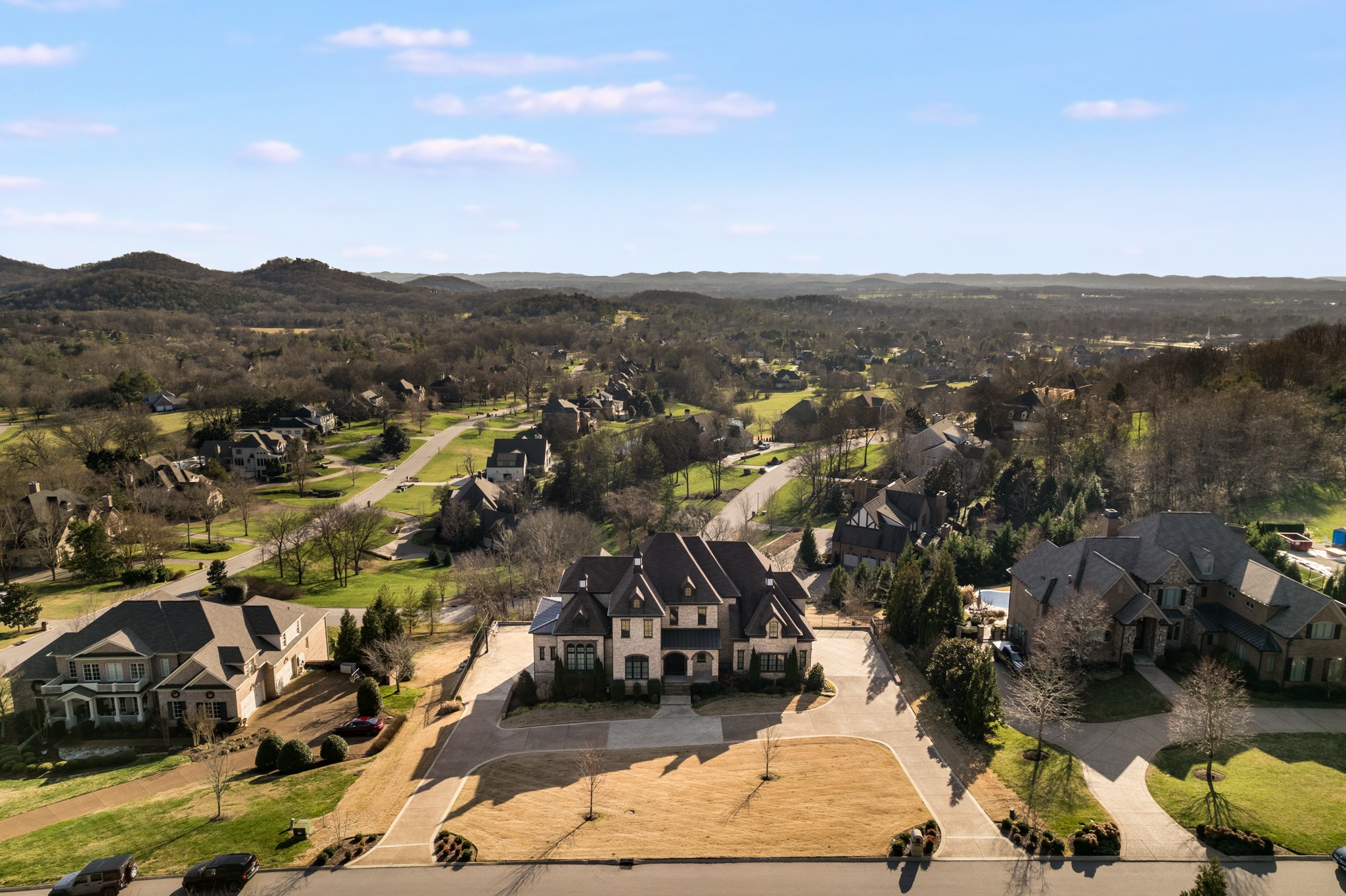505 Legends Ridge Court Franklin, TN 37069 - Photo 70 of 70 an aerial view of residential house and parking space