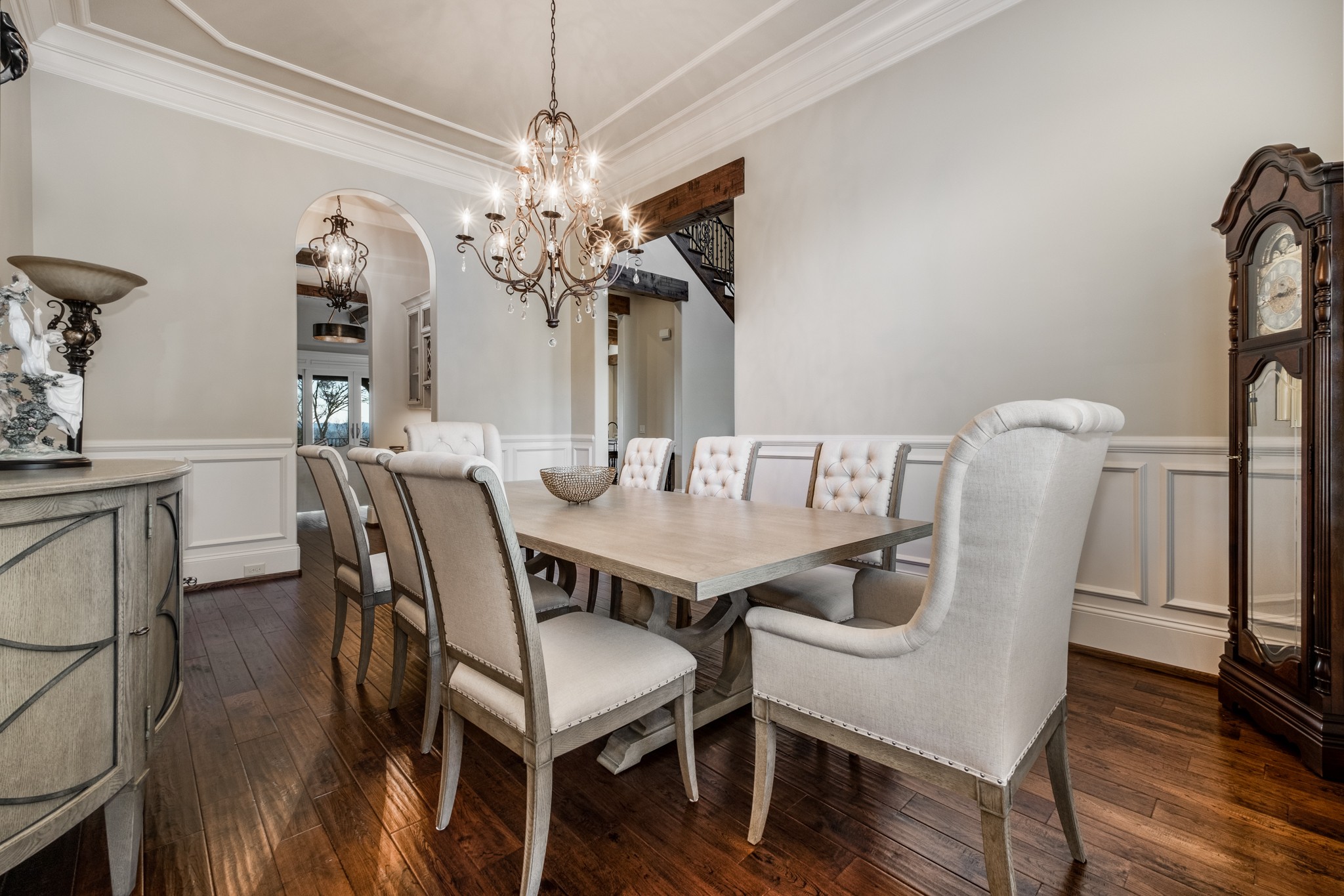 505 Legends Ridge Court Franklin, TN 37069 - Photo 10 of 70 a view of a dining room with furniture wooden floor and chandelier