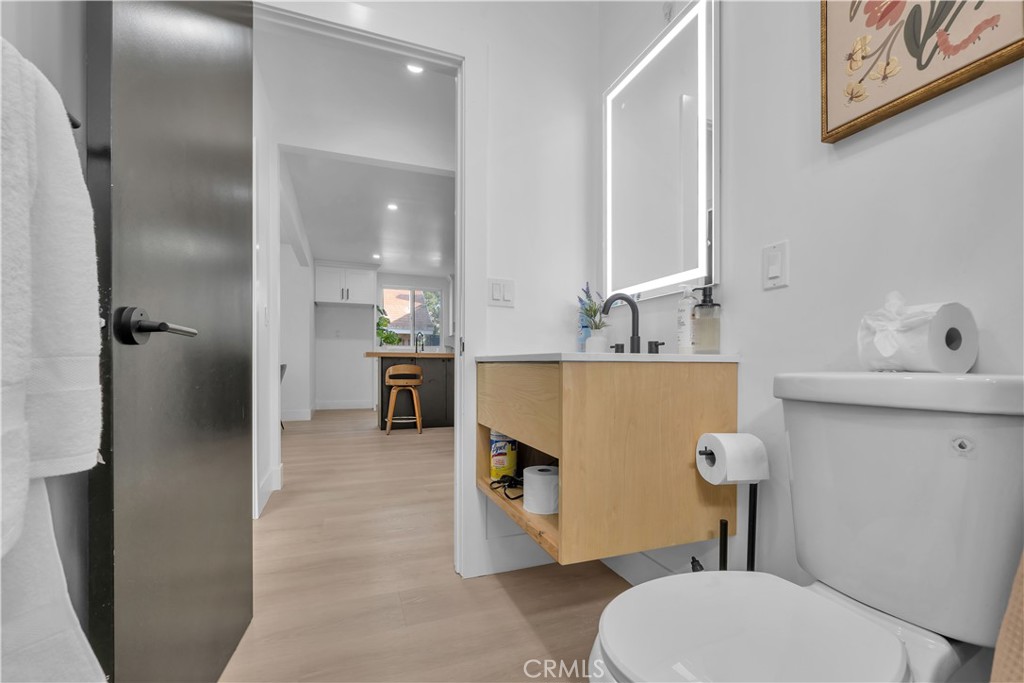 3115 Arvia Street, Unit 1A Los Angeles, CA 90065 - Photo 30 of 45 a bathroom with a sink a toilet and shower