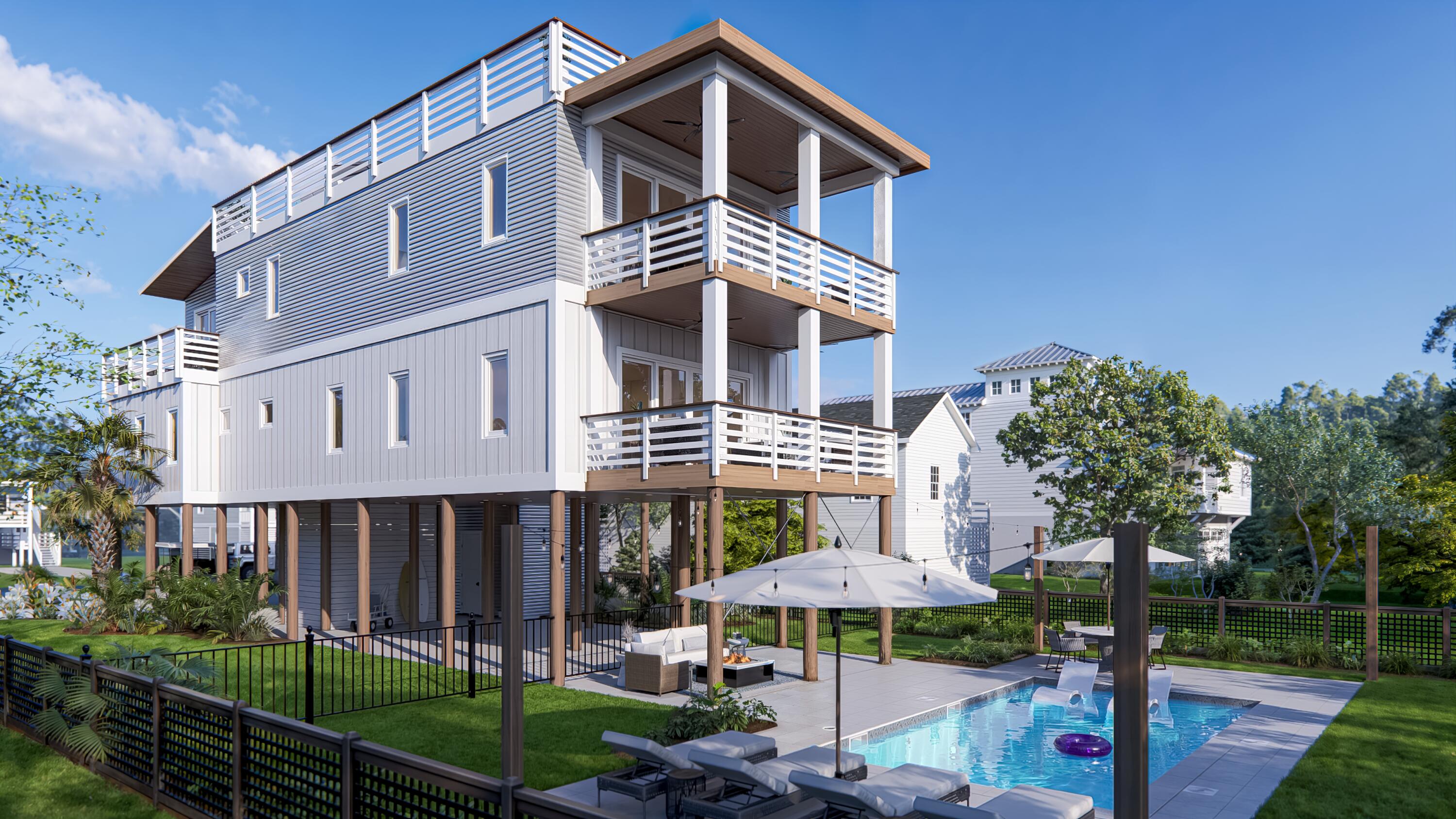 615 West Beach Court Folly Beach, SC 29439 - Photo 3 of 32 Side angle