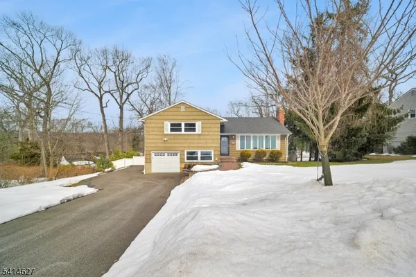 a house with trees in front of it