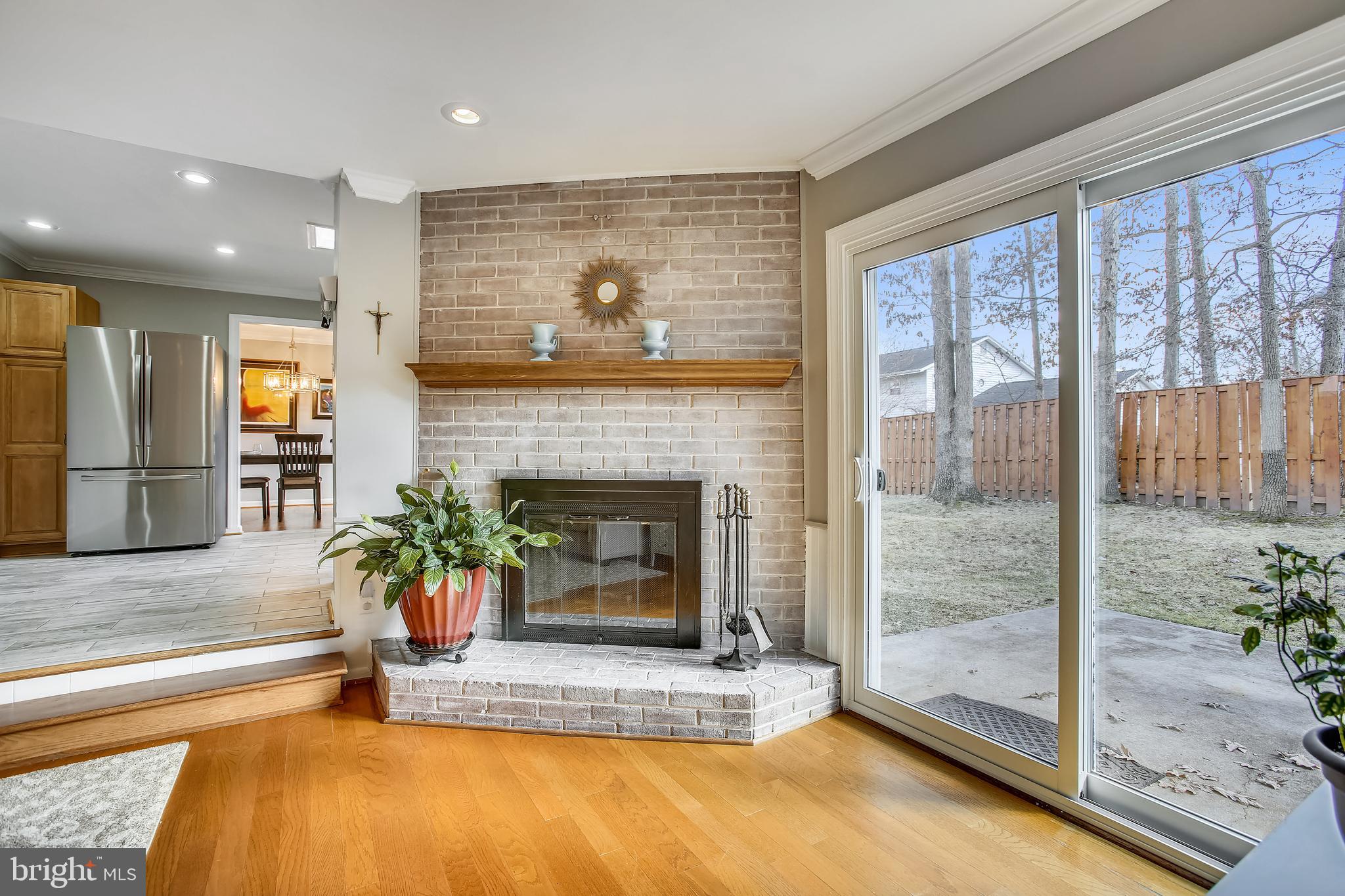 6005 Filbert Court Springfield, VA 22152 - Photo 25 of 55 a living room with a fireplace and potted plant