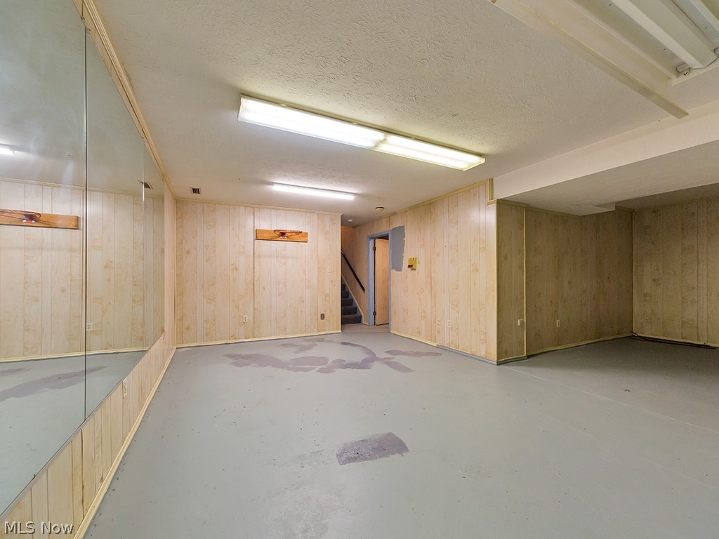 29399 Bryce Road Cleveland, OH 44124 - Photo 28 of 31 Finished rec room has cement floors and paneled walls.