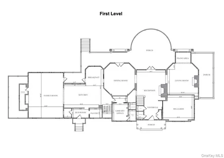 a picture of a bench in a white building