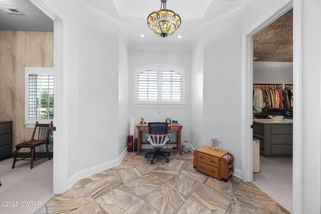 a view of hallway with stairs