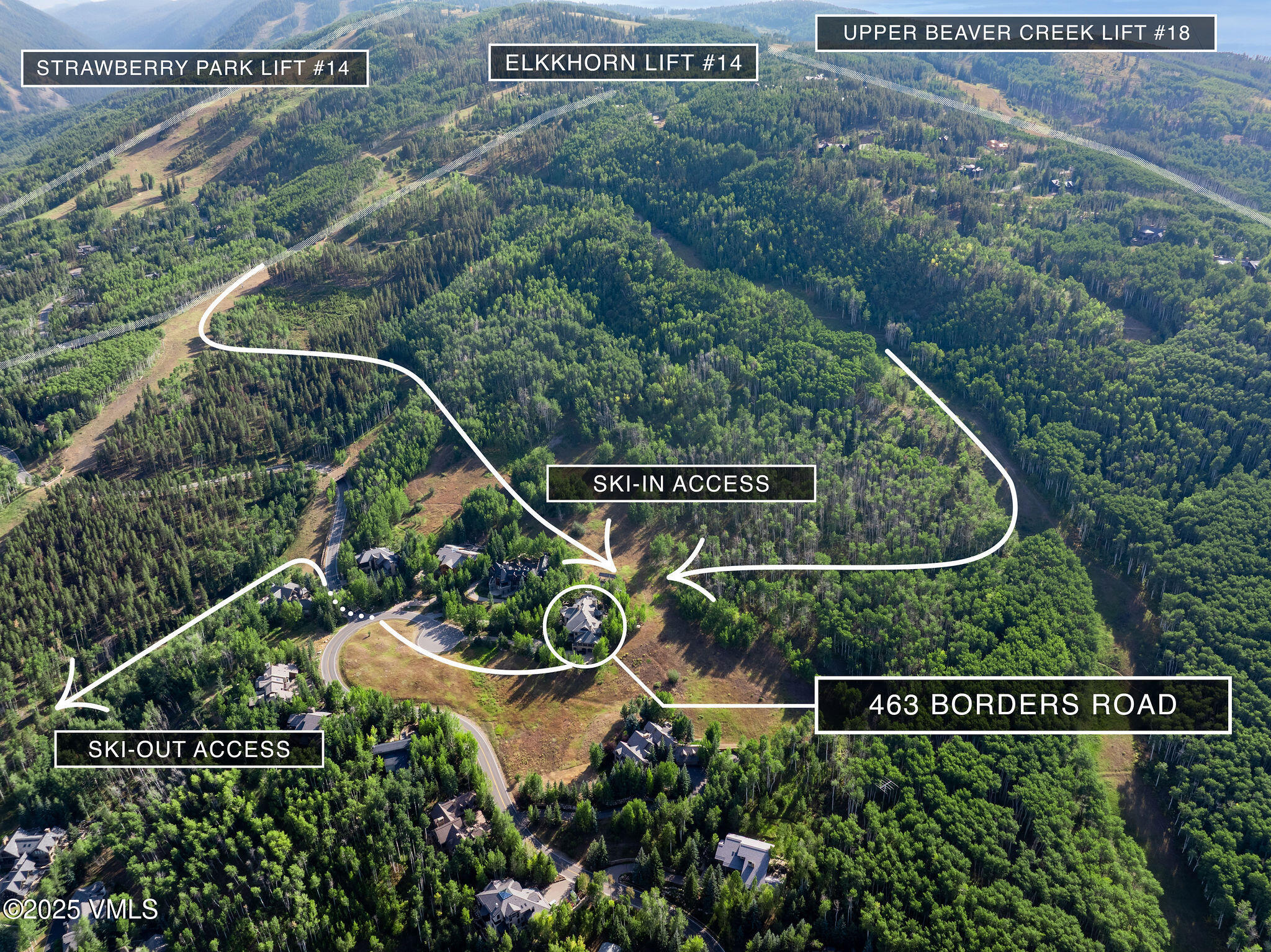 463 Borders Road Beaver Creek, CO 81620 - Photo 42 of 43 an aerial view of a house swimming pool and outdoor space