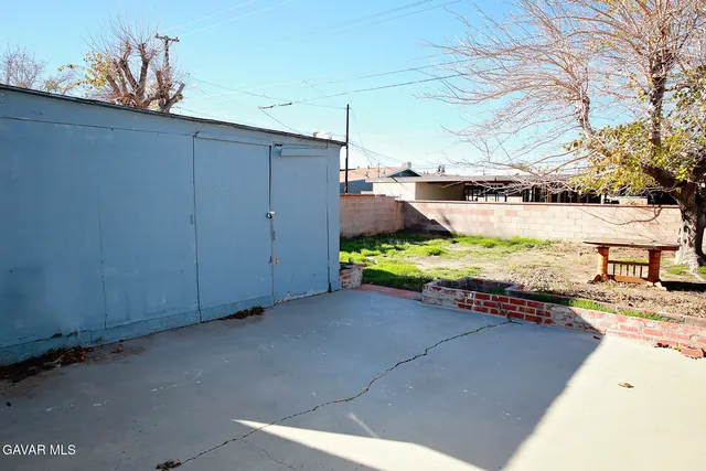 a backyard of a house