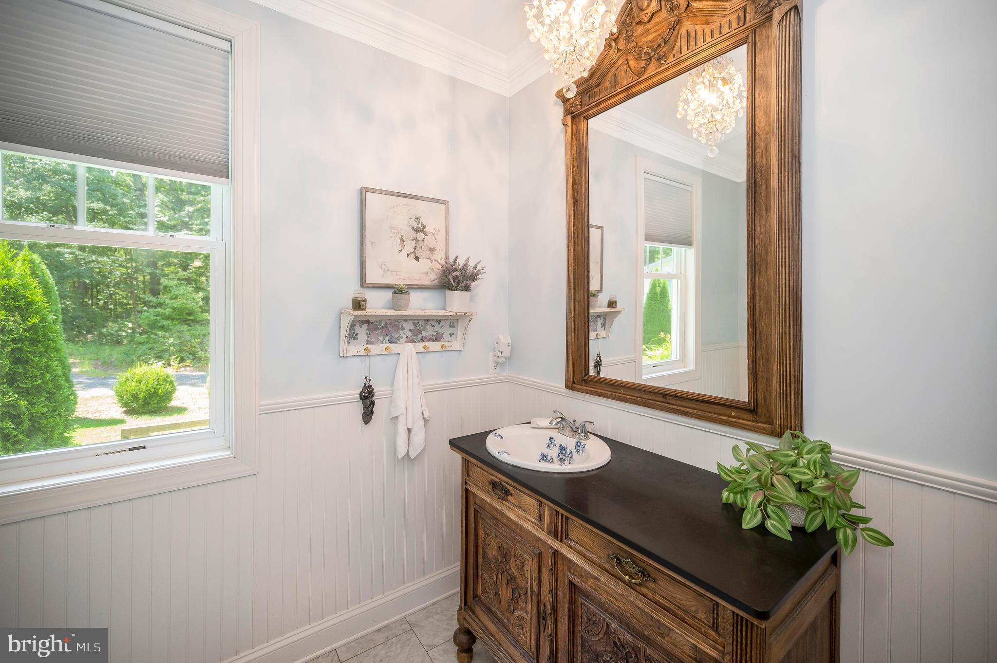 29288 Old Rhoadesville, VA 22542 - Photo 24 of 63 a bathroom with a sink a vanity and a large mirror