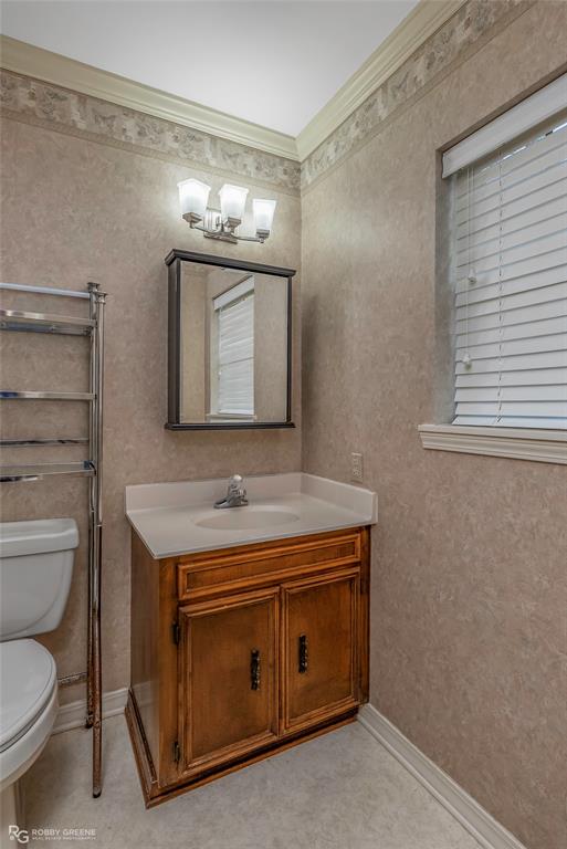 3073 Risinger Drive Shreveport, LA 71119 - Photo 21 of 39 a bathroom with a toilet sink and mirror
