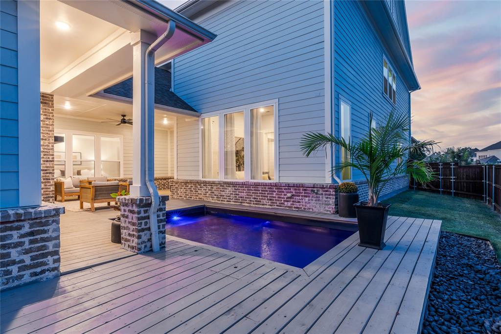 7409 Cormac Street McKinney, TX 75071 - Photo 32 of 40 Pool and yard space at dusk.