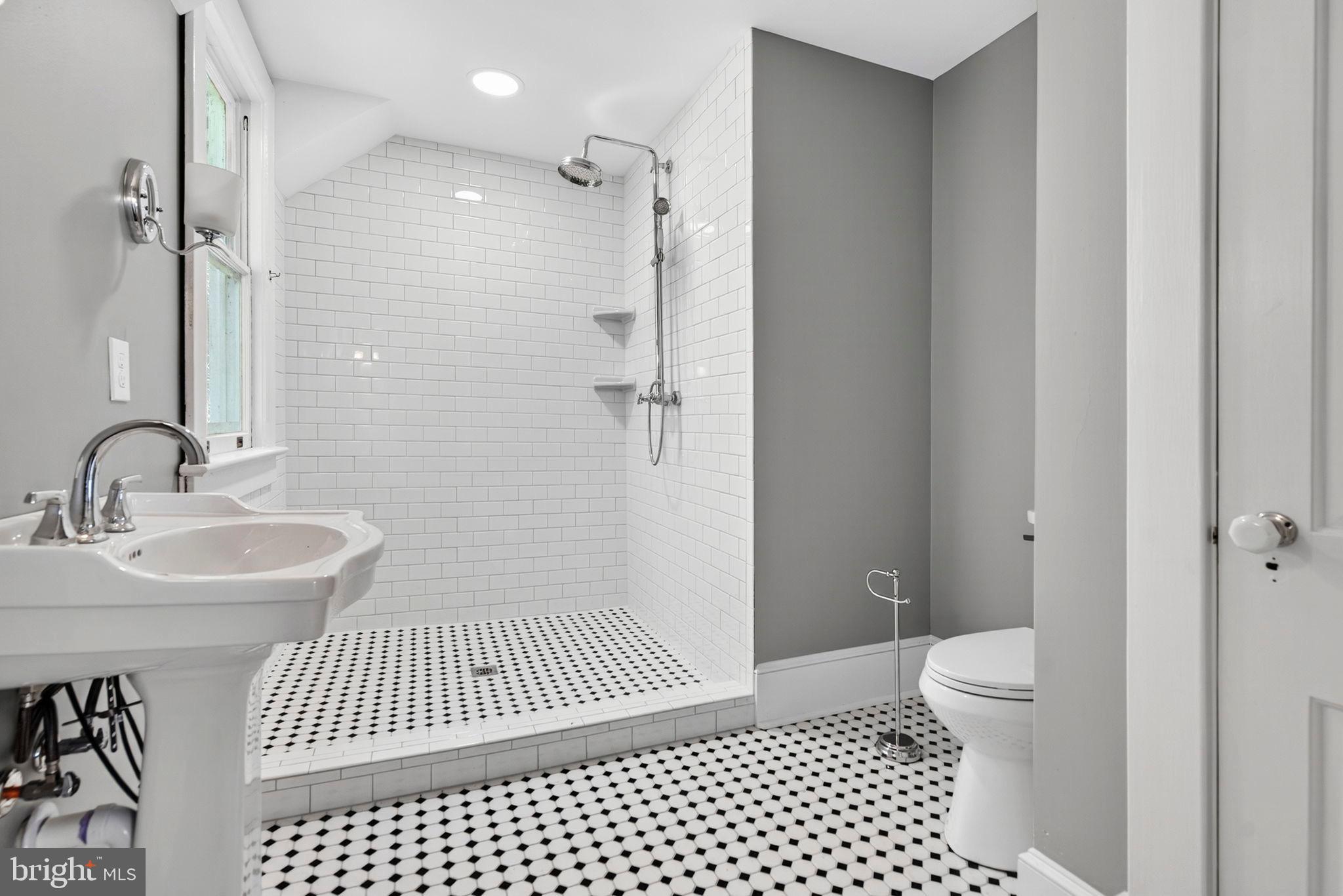 4561 Weston Road Catlett, VA 20119 - Photo 29 of 59 a bathroom with a sink a toilet a shower and a mirror