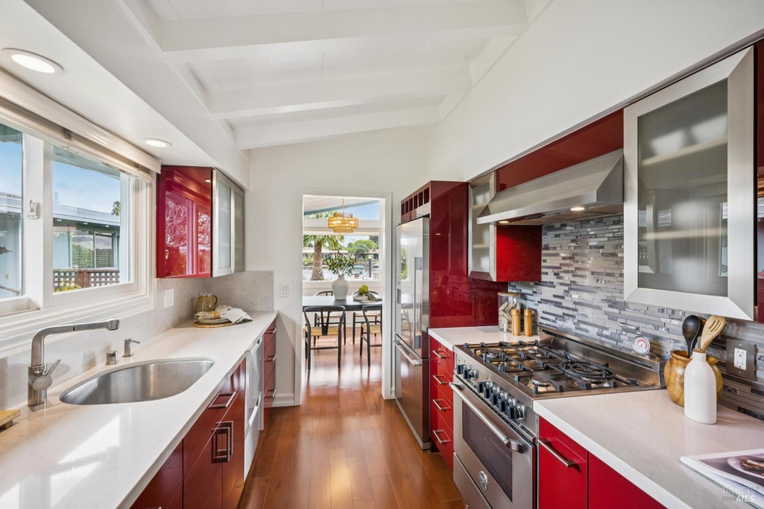 20 Porto Bello Drive San Rafael, CA 94901 - Photo 16 of 54 a kitchen with stainless steel appliances a stove a sink and a refrigerator