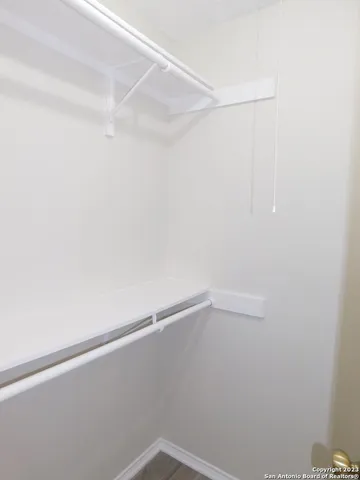 a close up view of racks on the wall