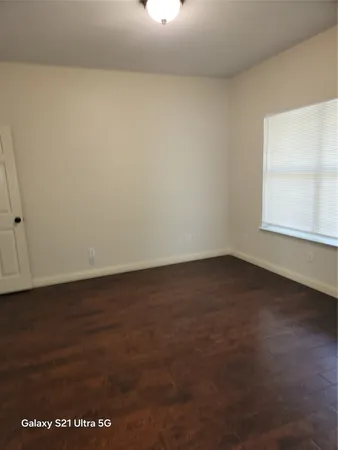 an empty room with a window