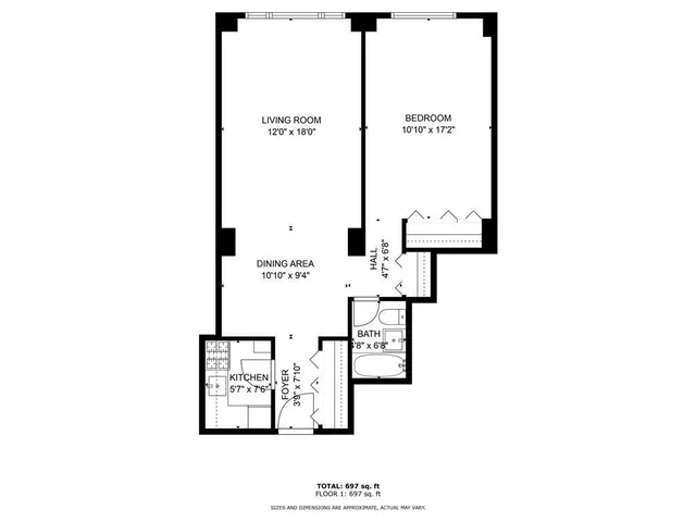 $519,000 | 185 Hall Street, Unit 614 | Clinton Hill