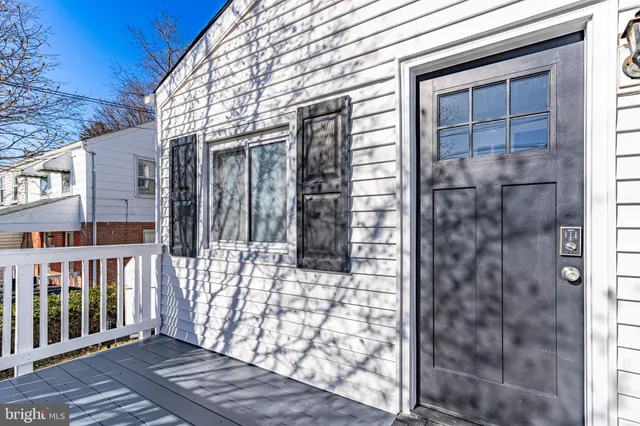 a view of front door of house