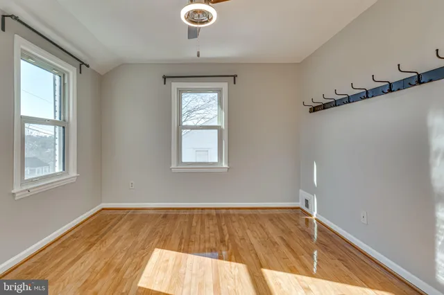 a close up view of racks on the wall