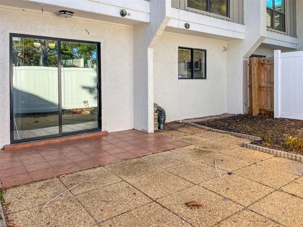 a view of backyard with window