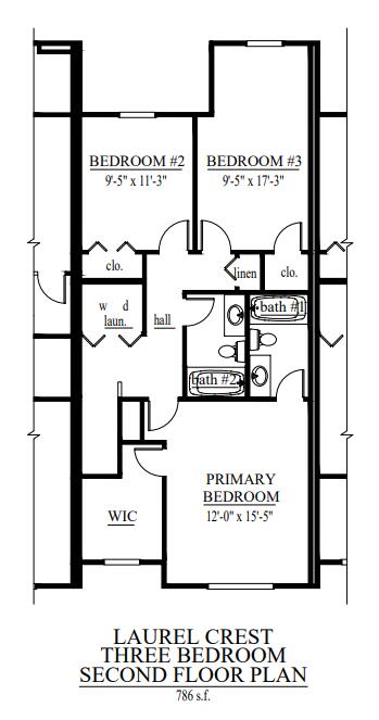 5370 Indian Grave Road Southwest Roanoke, VA 24018 - Photo 16 of 16 Laurel Crest Second Floor Plan - 3B