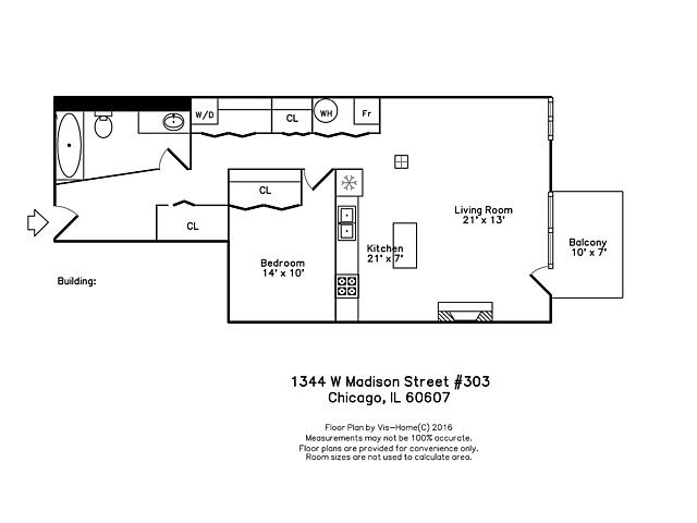 1344 West Madison Street, Unit 303 Chicago, IL 60607 - Photo 19 of 20 a picture of a room with a white wall and a painting