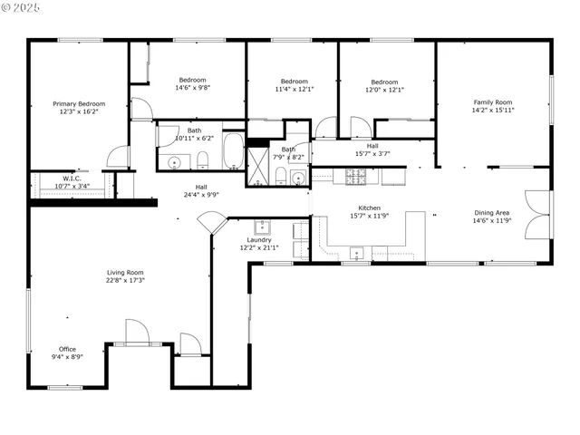 a view of house with garden space and seating area