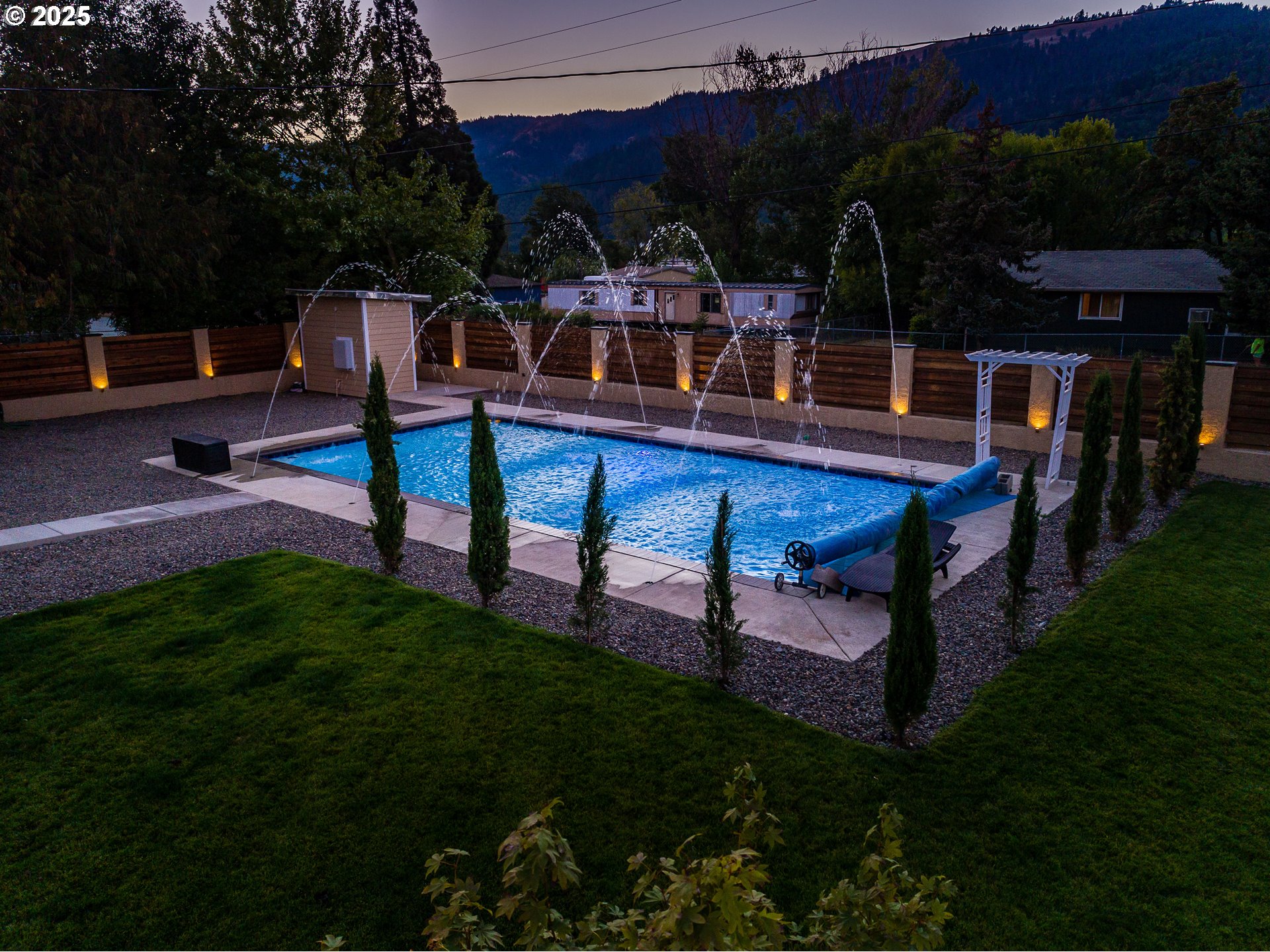 190 Walnut Street Myrtle Creek, OR 97457 - Photo 7 of 48 a view of a wooden deck with a yard