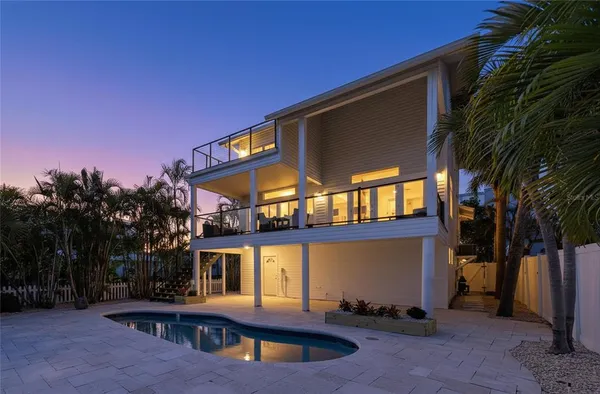 a view of a house with a patio